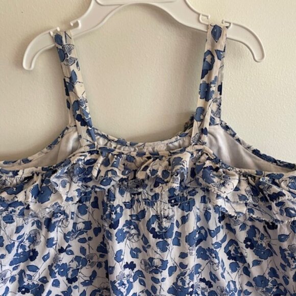 Ralph Lauren Blue Label Blue White Floral Ruffle Sundress 4T - Picture 7 of 15